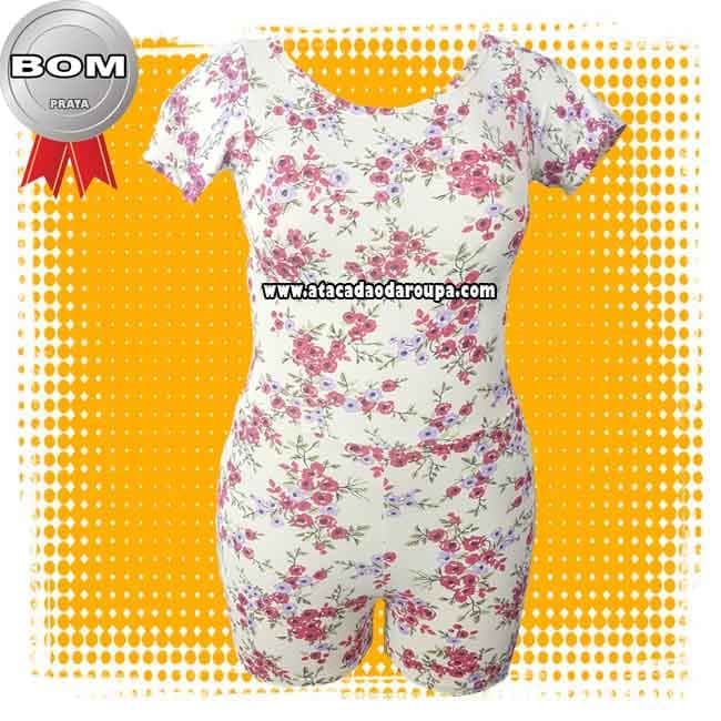 Macaquinho Plus Size em Suplex G/GG Macaquinho Plus Size em Suplex G/GG