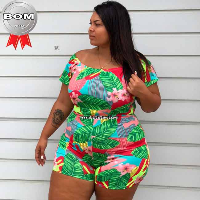 Macaquinho Plus Size GG Macaquinho Plus Size GG