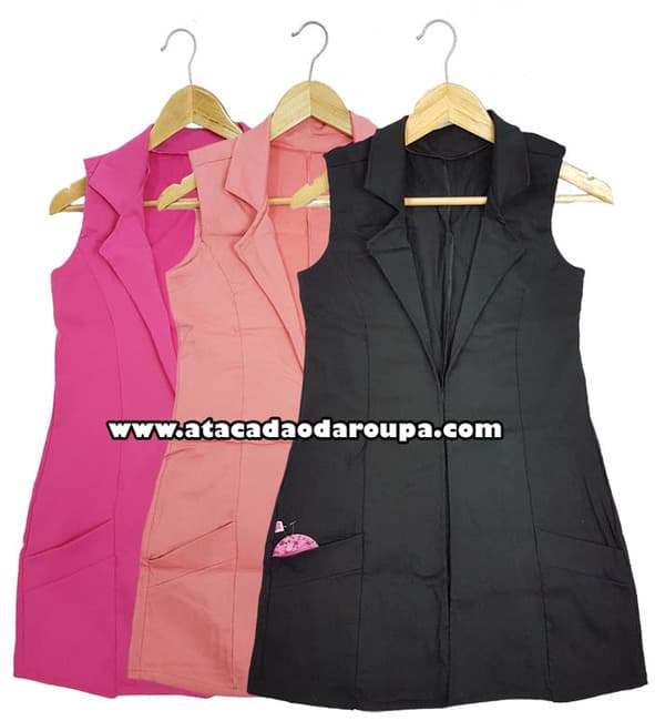 Maxi Colete Bengaline Feminino M Maxi Colete Bengaline Feminino M