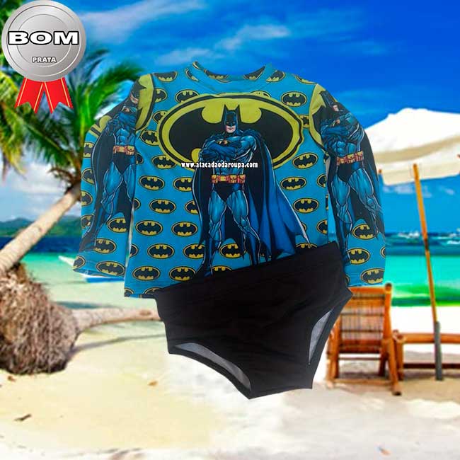 Conjunto Infantil Camisa Manga Longa e Sunga