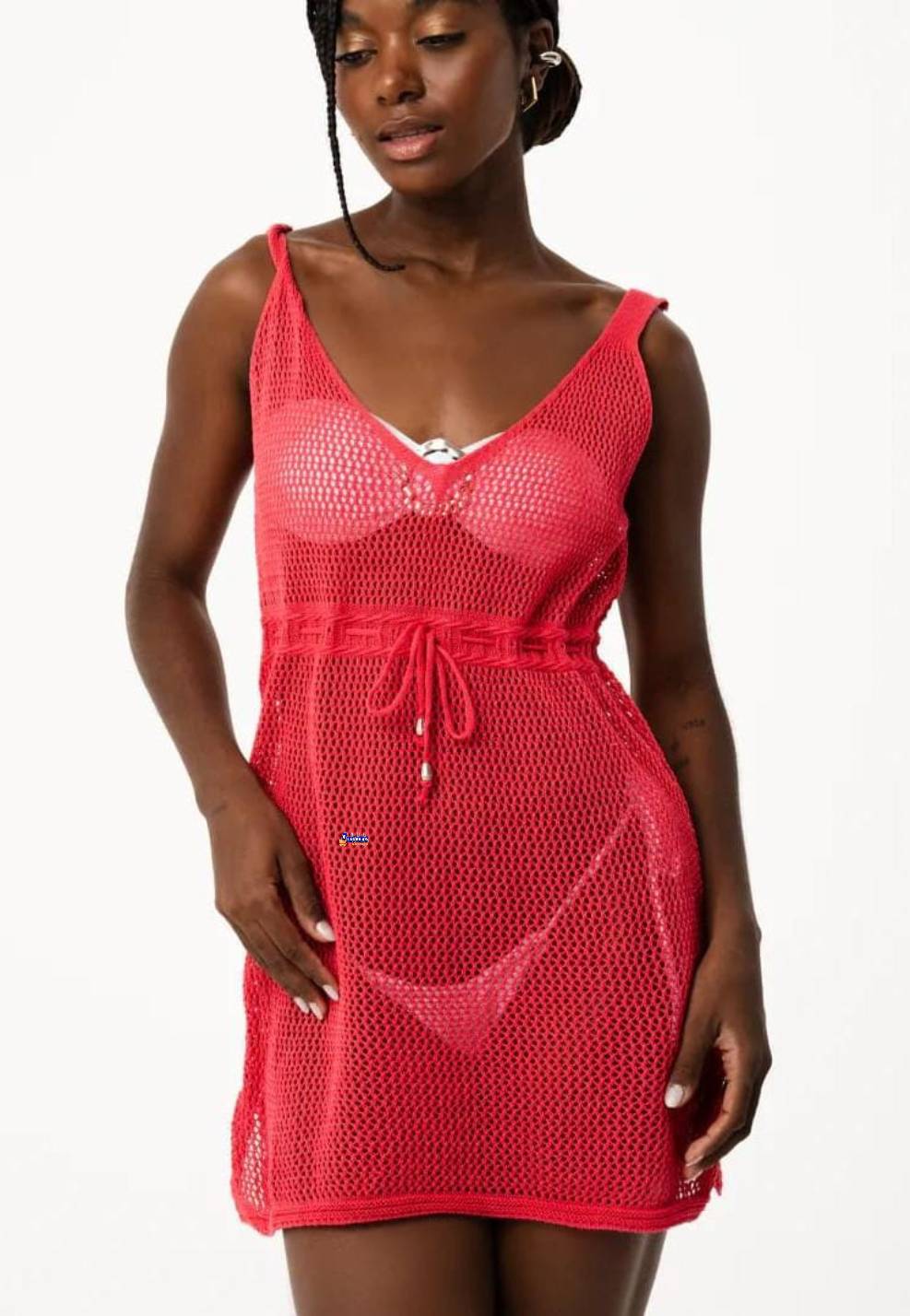 Vestido Curto Tricot Saída de Praia