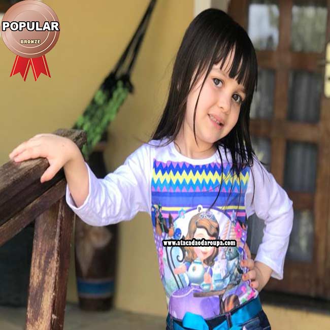 Blusa manga longa infantil