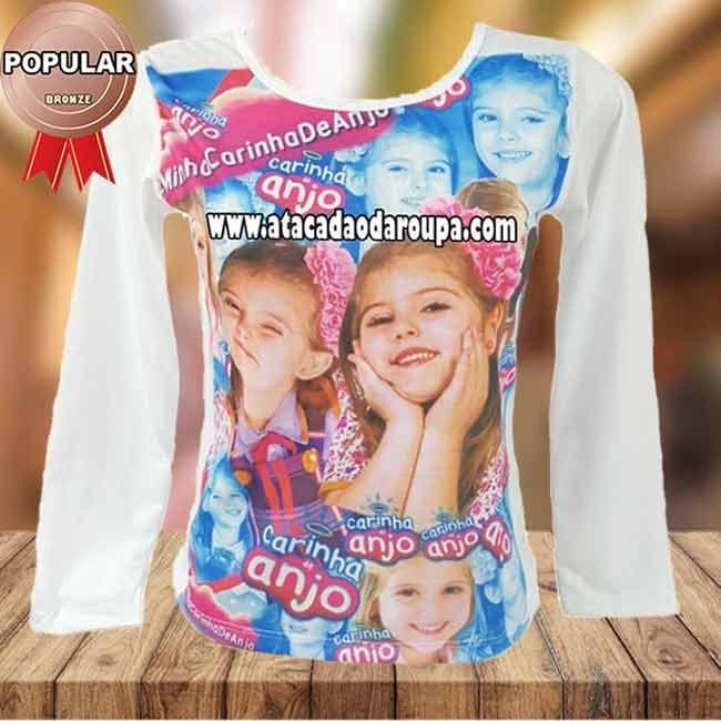 Blusa manga longa infantil