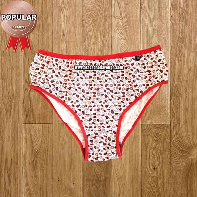 Calcinha Microfibra Lisas ou Estampadas