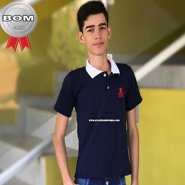 Camisa Gola Polo Piquet Juvenil M/G 6 A 9 ANOS