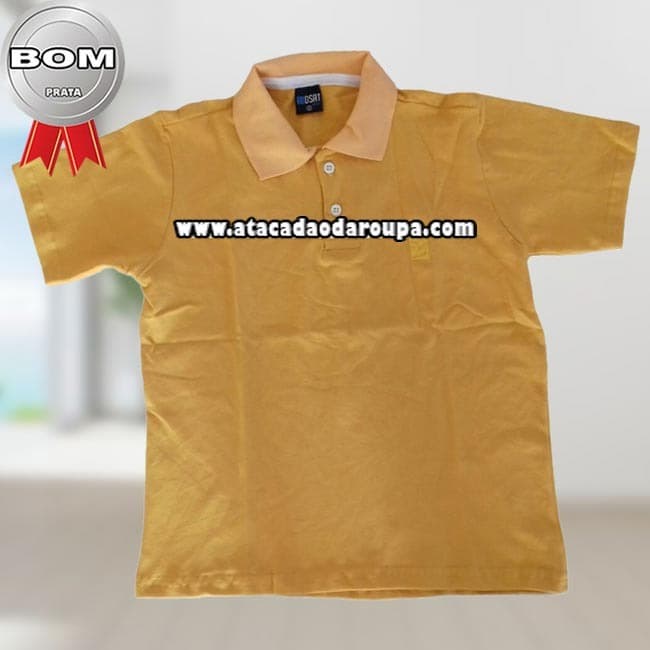 Camisa Gola Polo Piquet Juvenil M/G 6 A 9 ANOS