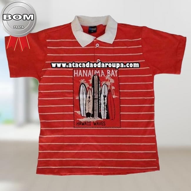 Camisa Gola Polo Piquet Juvenil M/G 6 A 9 ANOS