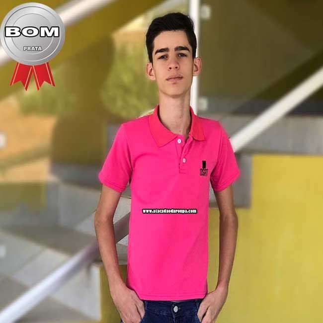 Camisa Gola Polo Piquet Juvenil M/G 6 A 9 ANOS