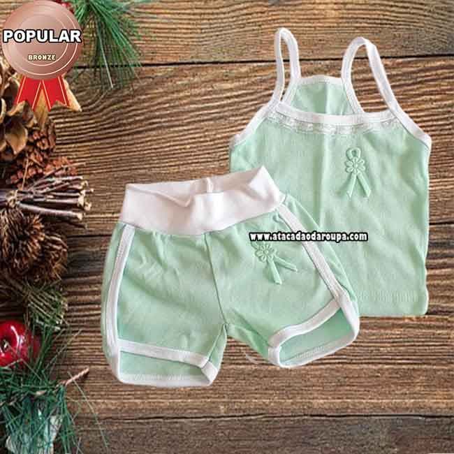Conjunto Infantil Malha Canelada