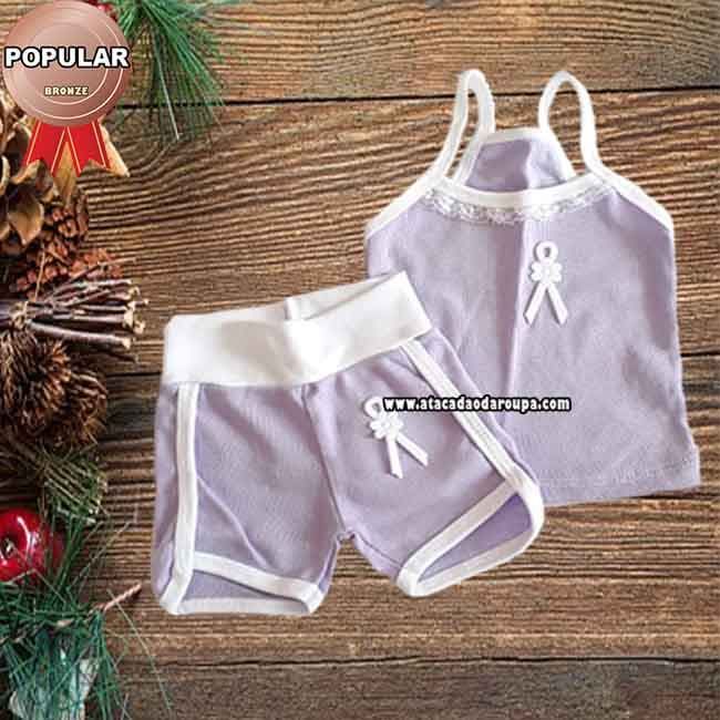 Conjunto Infantil Malha Canelada
