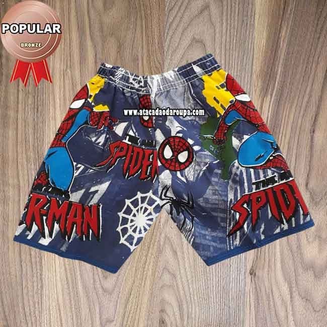 Short Tactel Infantil Masculino P/M 2 a 4 Anos