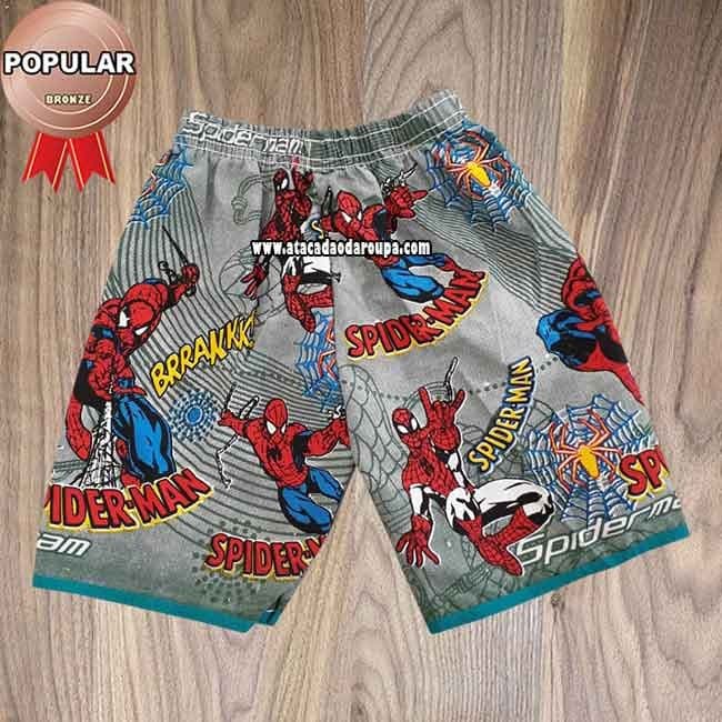 Short Tactel Infantil Masculino P/M 2 a 4 Anos