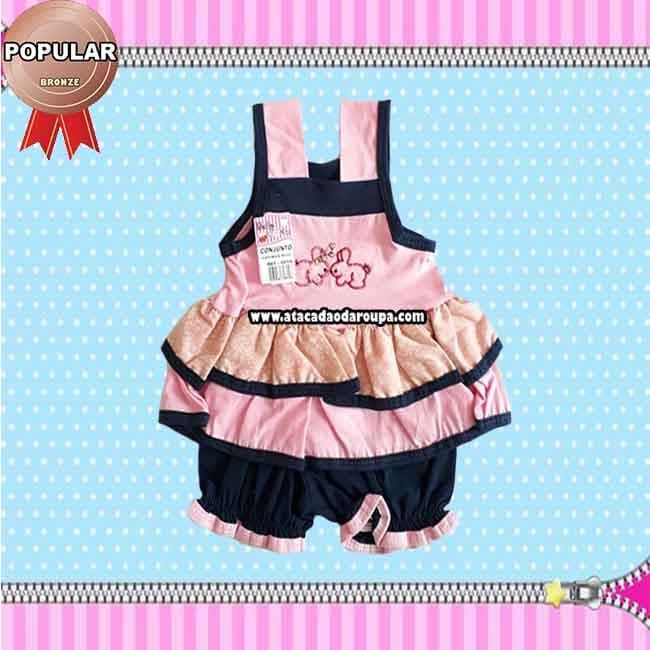 KIT Conjuntos e Vestidos Feminino Bebê 3 a 8 Meses