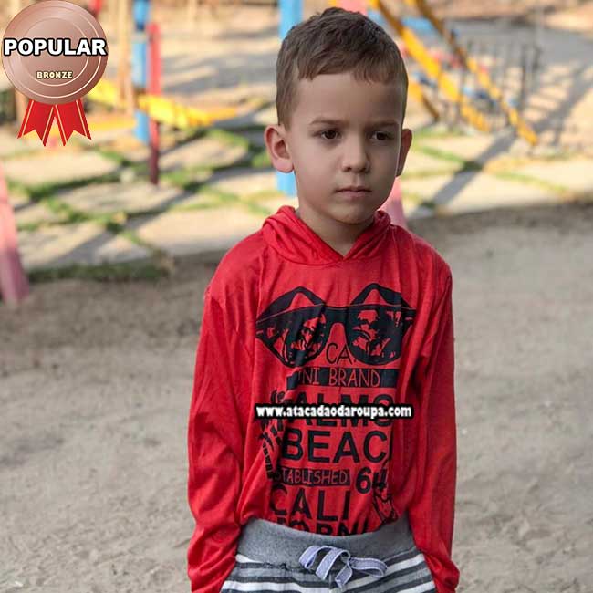 Camisa Manga Longa com Capuz infantil Camisa Manga Longa com Capuz infantil