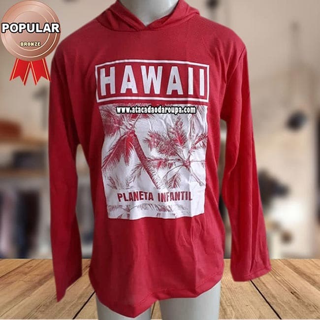 Camisa Manga Longa com Capuz infantil Camisa Manga Longa com Capuz infantil