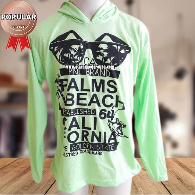 Camisa Manga Longa com Capuz infantil Camisa Manga Longa com Capuz infantil