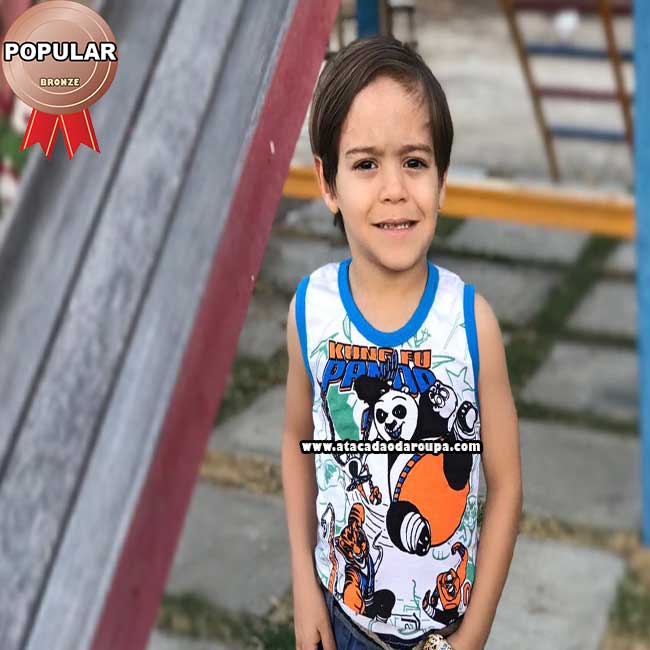 Camisa Regata Infantil Masculina Silkada 1a 3 Anos