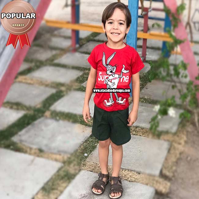 Conjuntinho Algodão Masculino Infantil