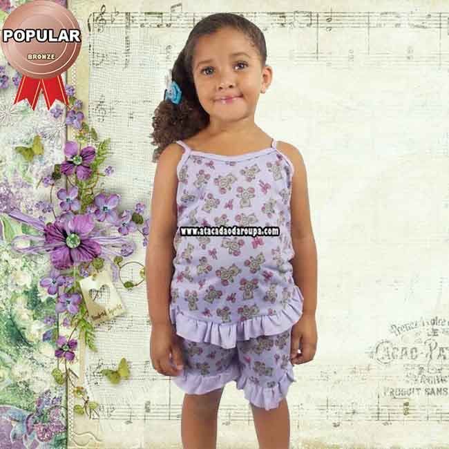 Short Doll Infantil em Algodão 3 a 5 anos Short Doll Infantil em Algodão 3 a 5 anos