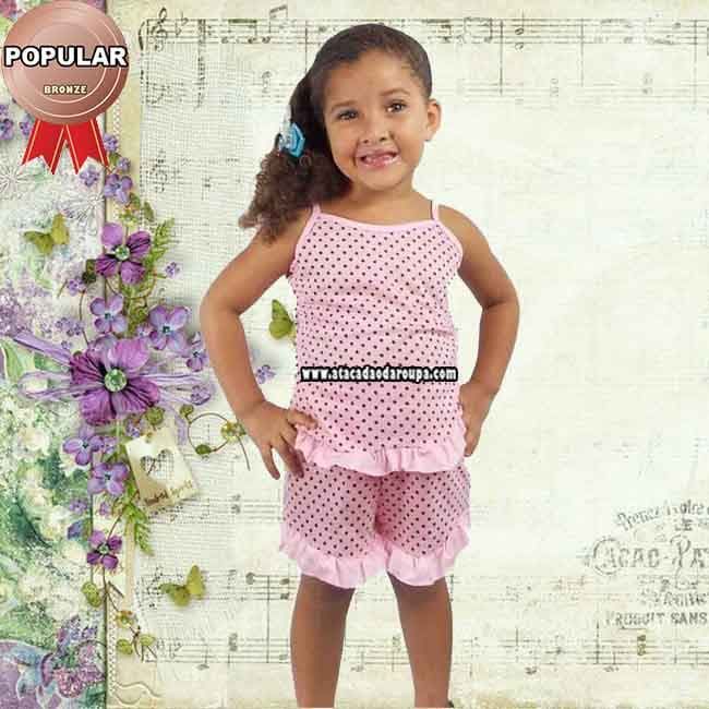 Short Doll Infantil em Algodão 3 a 5 anos Short Doll Infantil em Algodão 3 a 5 anos