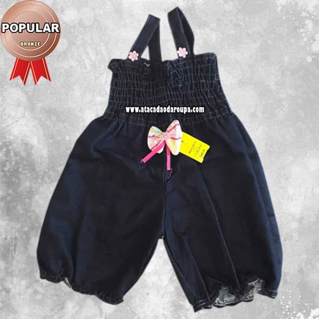 Macacão Infantil Em Jeans 3 a 4 anos
