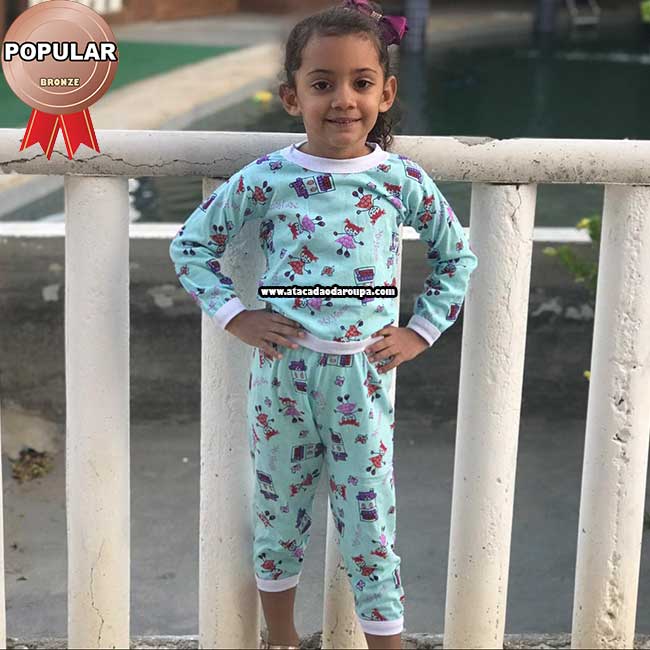 Pijama Infantil Aldodão Estampado