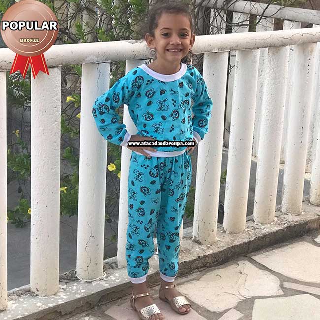 Pijama Infantil Aldodão Estampado