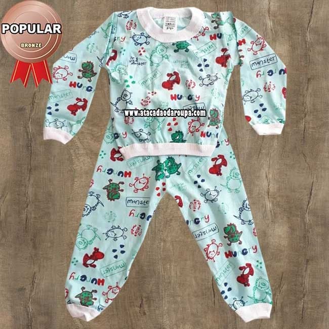 Pijama Infantil Aldodão Estampado