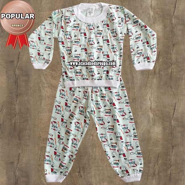 Pijama Infantil Aldodão Estampado