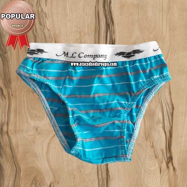 Cueca Infantil Listrada 1 a 2 Anos