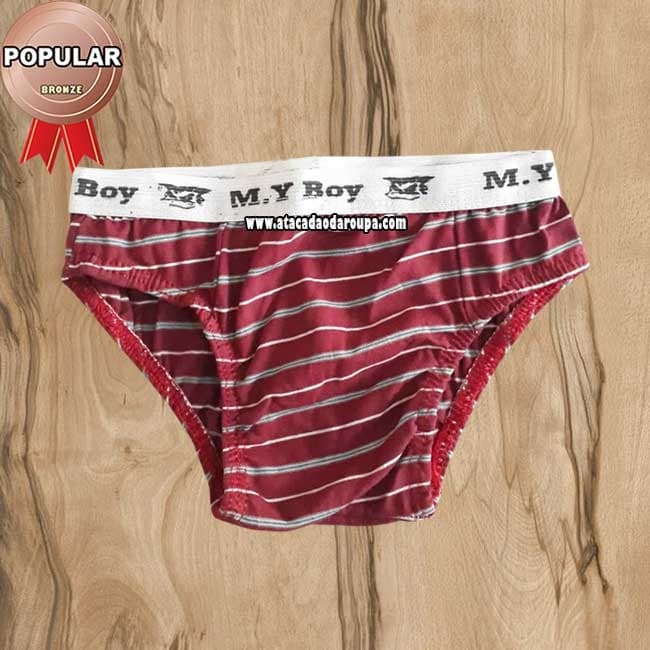 Cueca Infantil Listrada 1 a 2 Anos