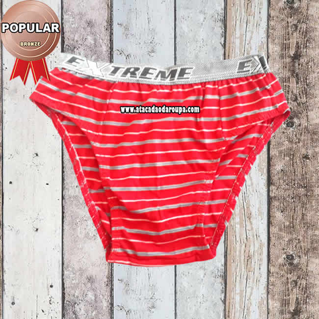 Cueca Juvenil Listrada 8 a 12 anos