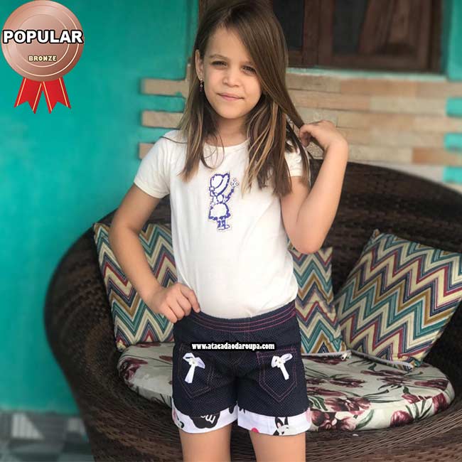 Shortinho Jeans Michelle Vários Modelos 1 a 3 anos