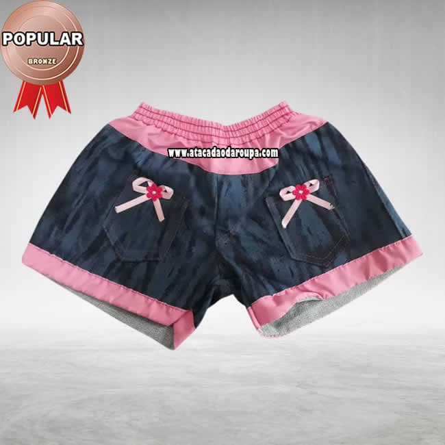 Shortinho Jeans Michelle Vários Modelos 1 a 3 anos