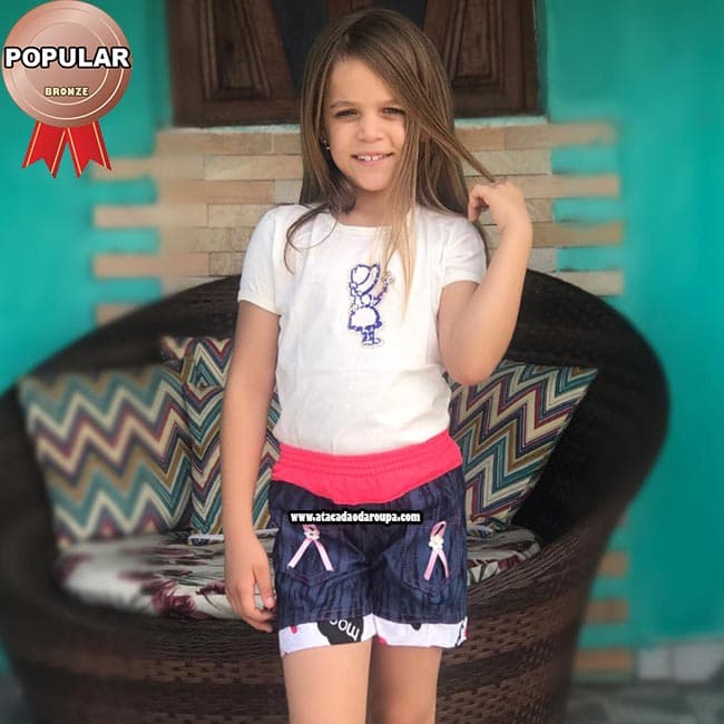 Shortinho Jeans Michelle Vários Modelos 1 a 3 anos