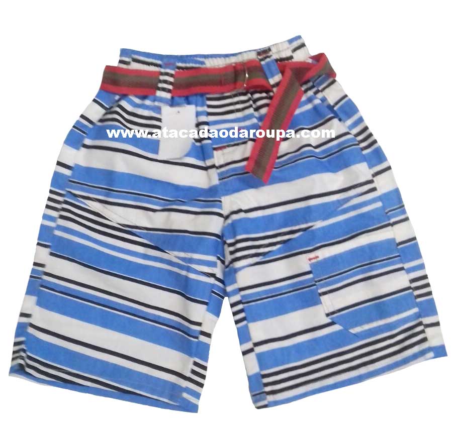 Bermuda Brim Infantil Listrada