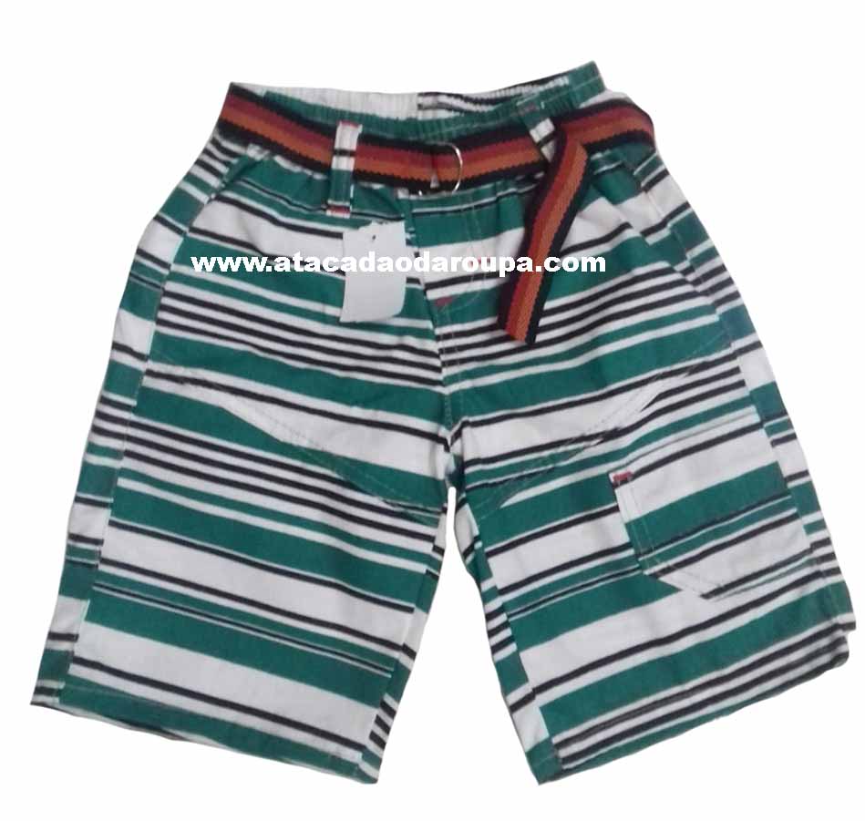 Bermuda Brim Infantil Listrada