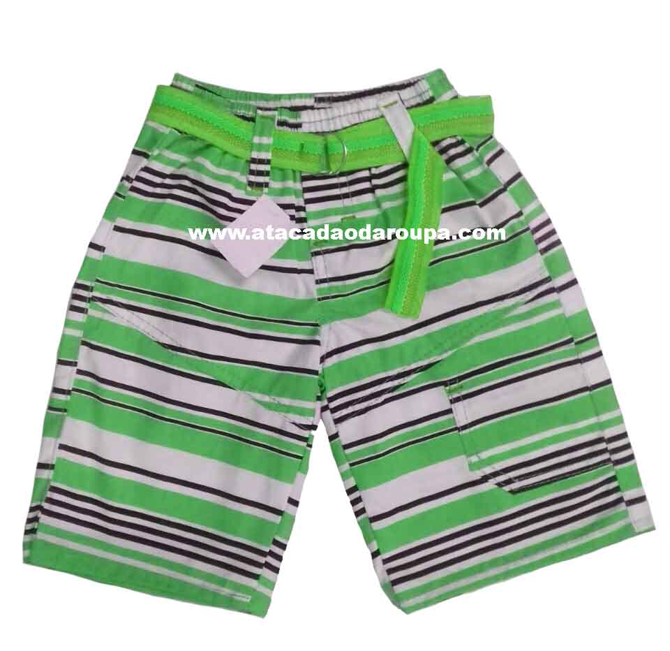 Bermuda Brim Infantil Listrada