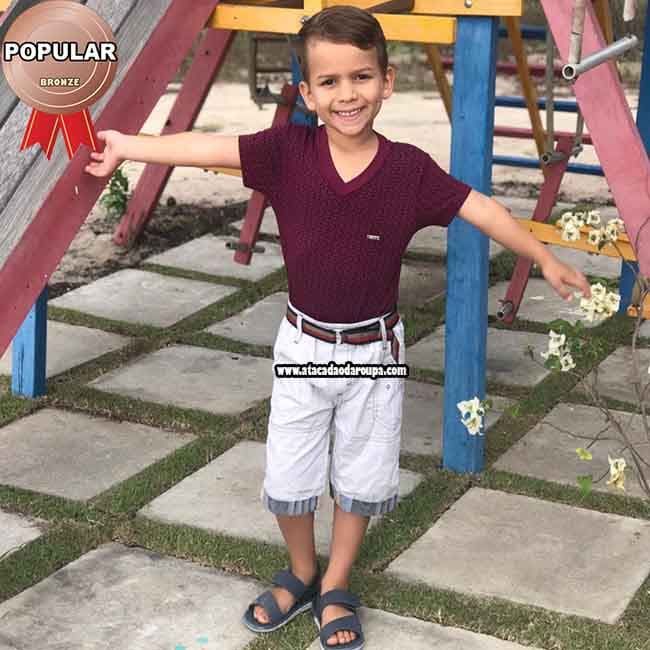 Bermuda Infantil Colorida 2 a 4 Anos