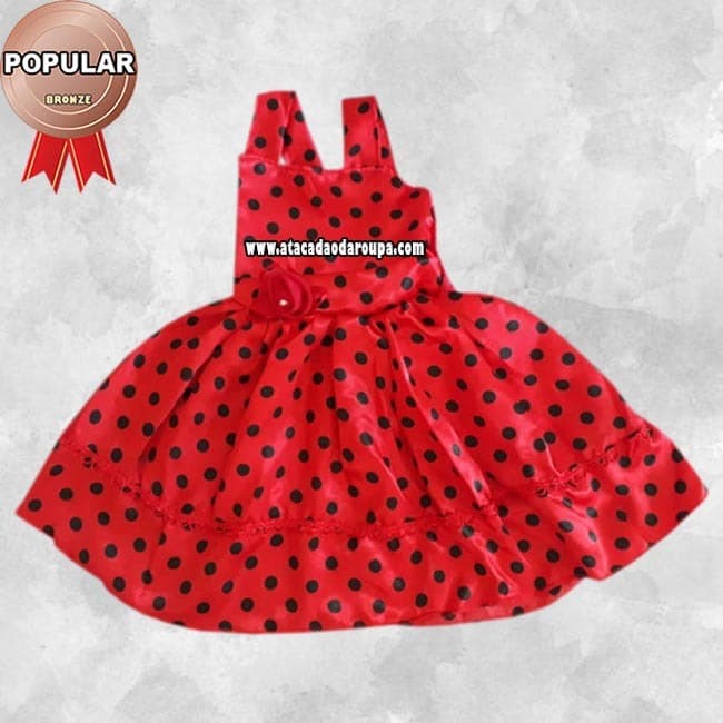 Vestido Infantil Em Cetim 1 a 2 Anos Vestido Infantil Em Cetim 1 a 2 Anos