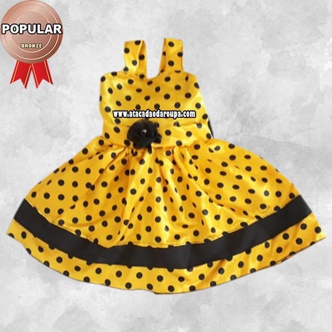 Vestido Infantil Em Cetim 1 a 2 Anos Vestido Infantil Em Cetim 1 a 2 Anos