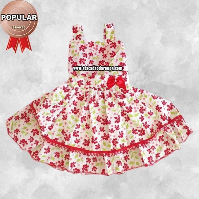 Vestido Infantil Em Cetim 1 a 2 Anos Vestido Infantil Em Cetim 1 a 2 Anos