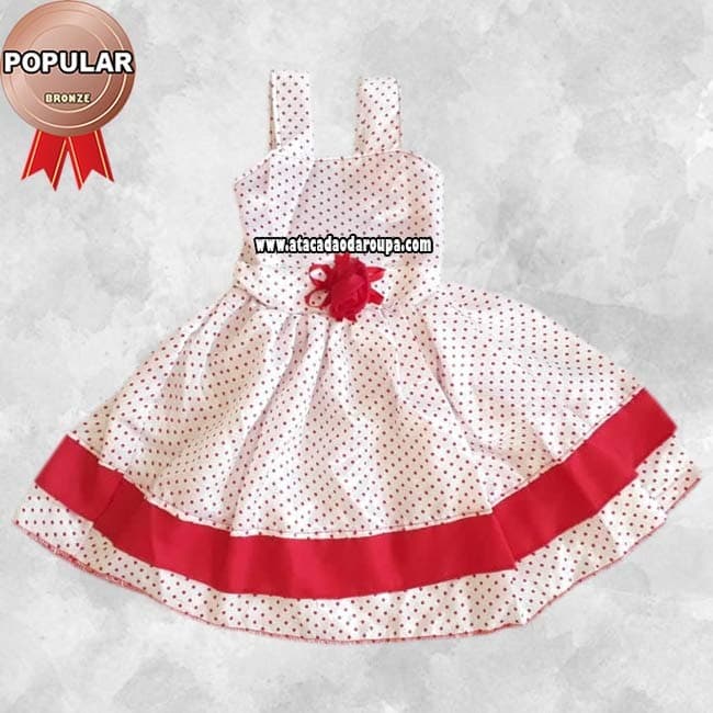 Vestido Infantil Em Cetim 1 a 2 Anos Vestido Infantil Em Cetim 1 a 2 Anos