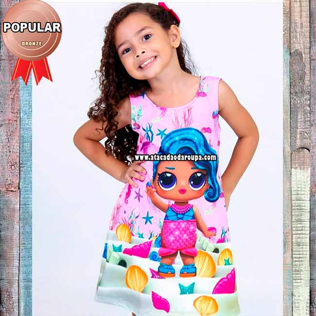 Vestido infantil Sublimado 2 a 6 Anos Vestido infantil Sublimado 2 a 6 Anos
