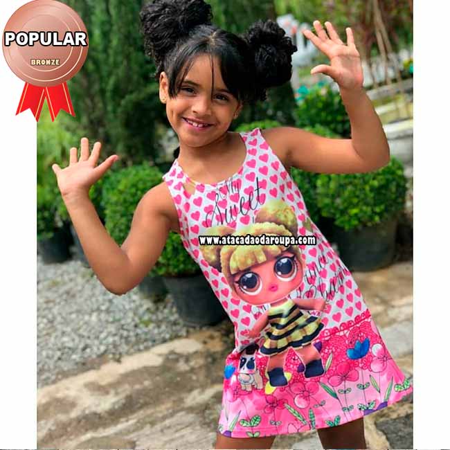 Vestido infantil Sublimado 2 a 6 Anos Vestido infantil Sublimado 2 a 6 Anos
