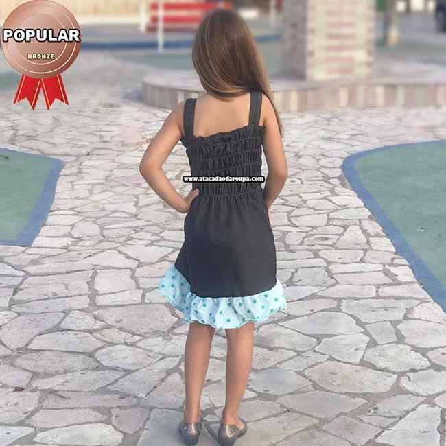 Vestido Infantil em Jeans 3 a 6 anos 