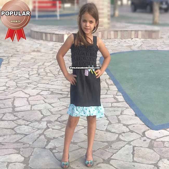 Vestido Infantil em Jeans 3 a 6 anos 