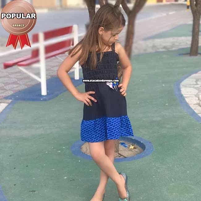 Vestido Infantil em Jeans 3 a 6 anos 