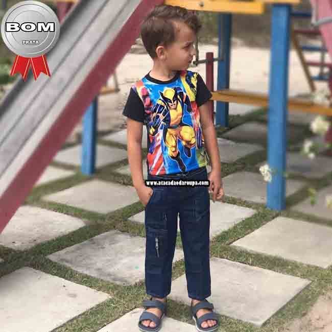 Calças Jeans Masculino P/M/G 2 a 6 anos