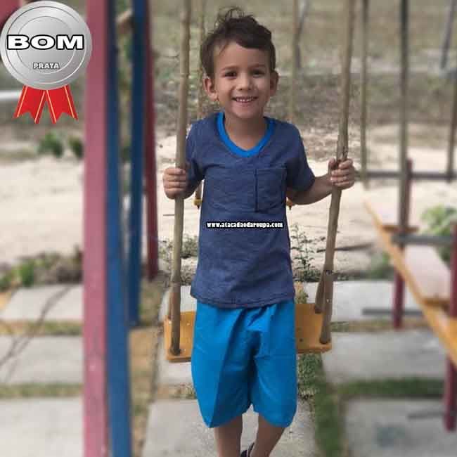 Conjunto Listrado Infantil P/M/G 3 a 6 anos 